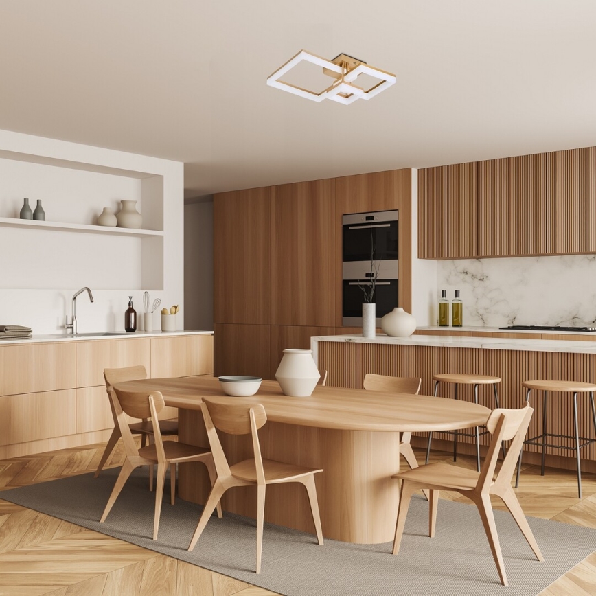 Rabalux - LED-Deckenleuchte LED/22W/230V 3000/4000/6500K golden 47x47 cm