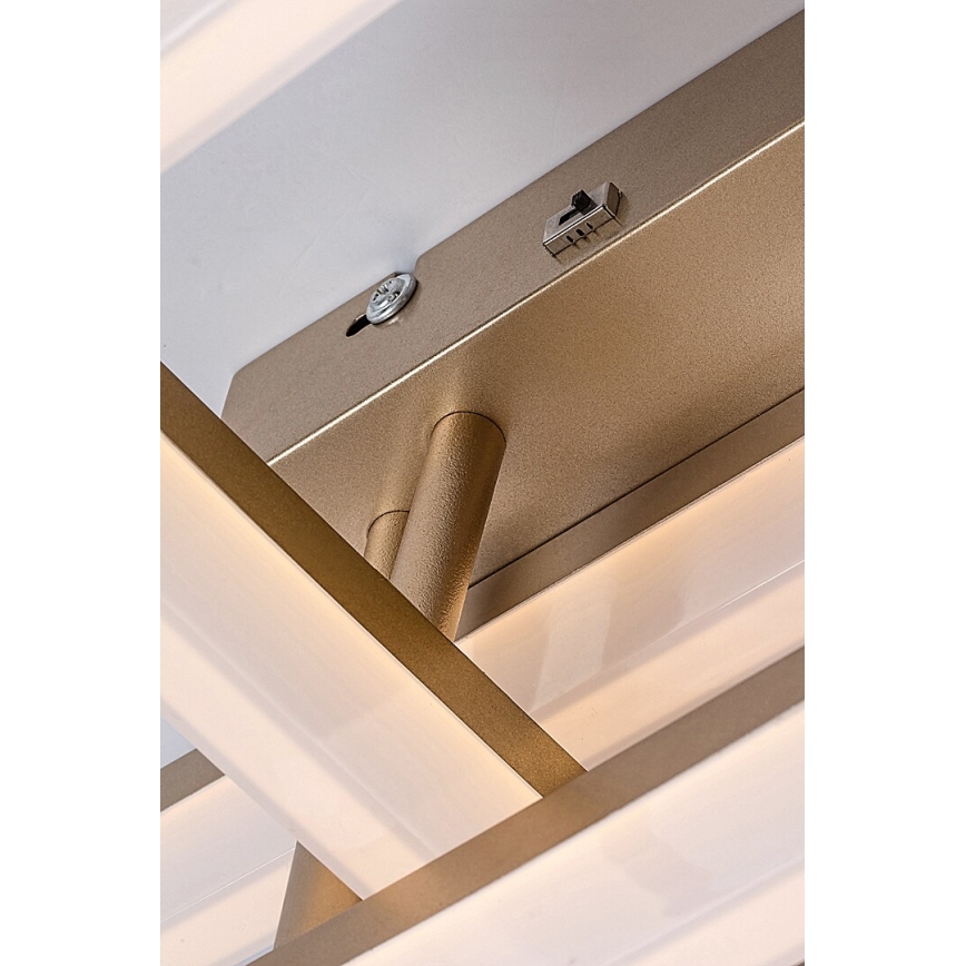 Rabalux - LED-Deckenleuchte LED/22W/230V 3000/4000/6500K golden 47x47 cm