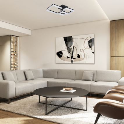 Rabalux - LED-Deckenleuchte LED/22W/230V 3000/4000/6500K schwarz 47x47 cm