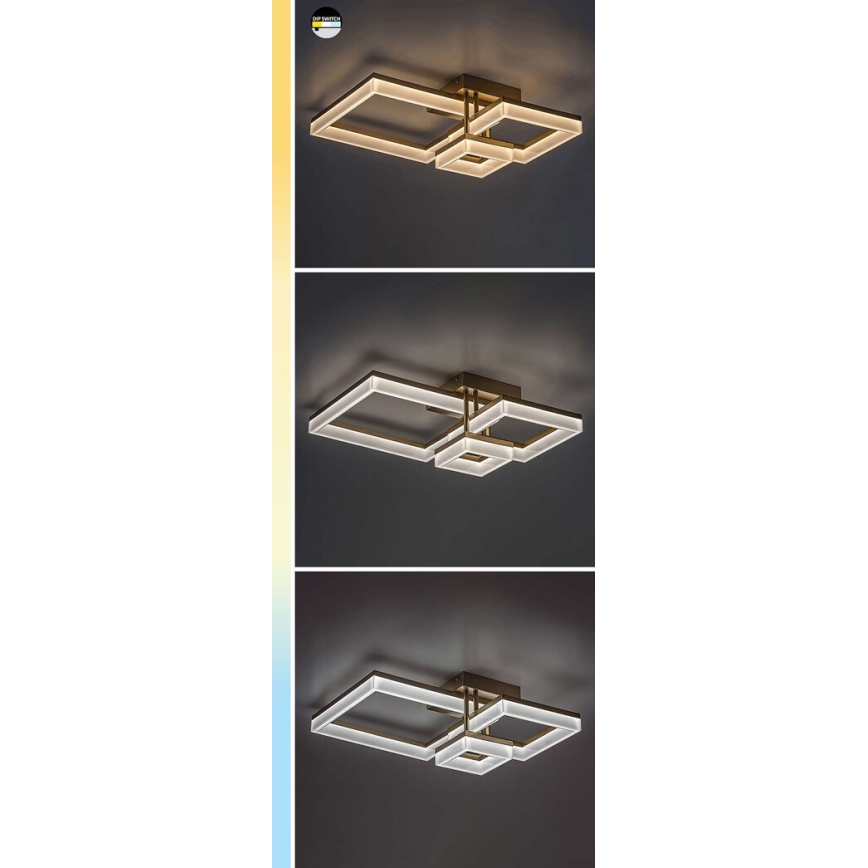 Rabalux - LED-Deckenleuchte LED/22W/230V 3000/4000/6500K schwarz 47x47 cm