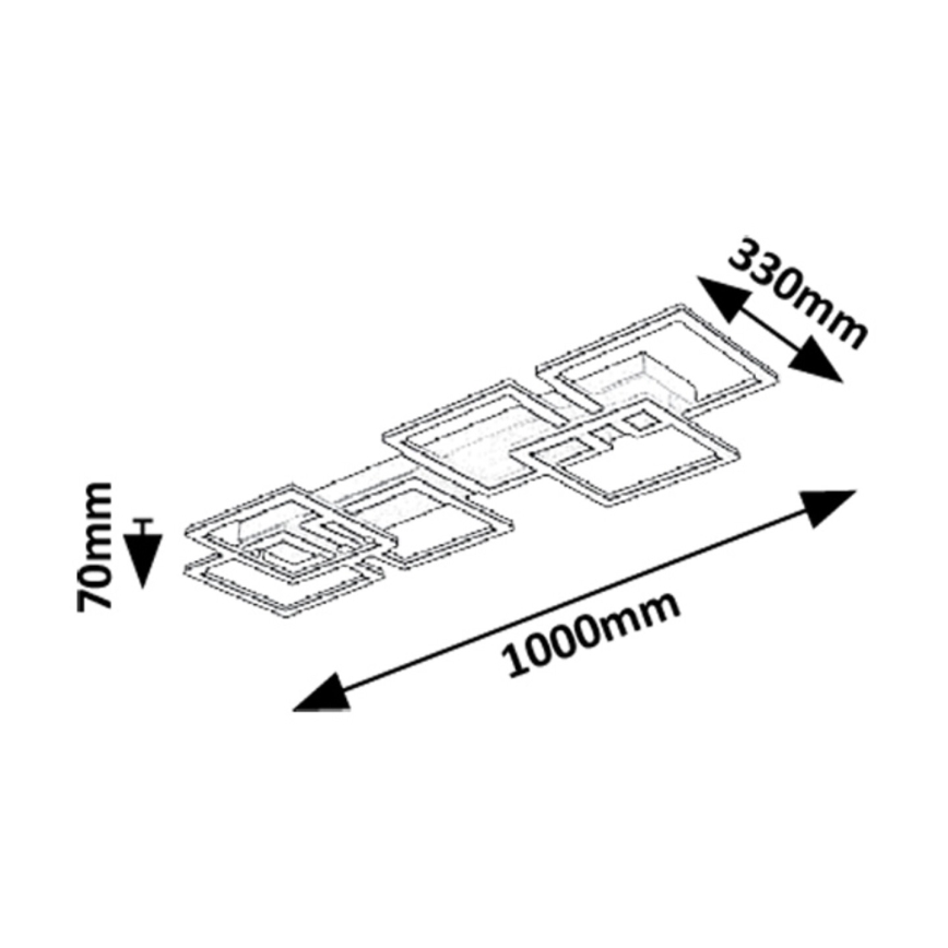 Rabalux - dimmbare LED-Deckenleuchte LED/40W/230V 3000-6500K 33x100 cm + Fernbedienung