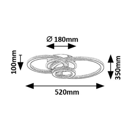 Rabalux - Dimmbare LED-Deckenleuchte LED/40W/230V 3000-6500K + Fernbedienung 35x52 cm