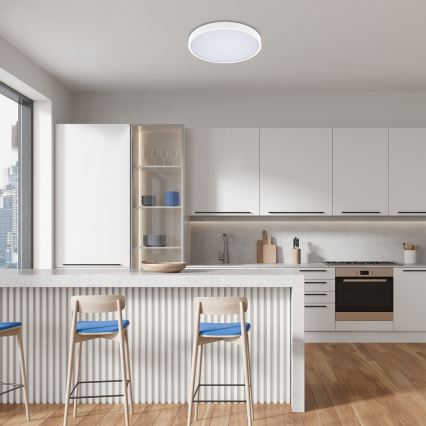 Rabalux - LED RGB dimmbares Badezimmer-Deckenleuchte LED/36W/230V 3000-6000K Wi-Fi Tuya IP44 Ø 42 cm weiß