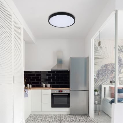 Rabalux - LED RGB dimmbares Badezimmer-Deckenleuchte LED/36W/230V 3000-6000K Wi-Fi Tuya IP44 Ø 42 cm schwarz