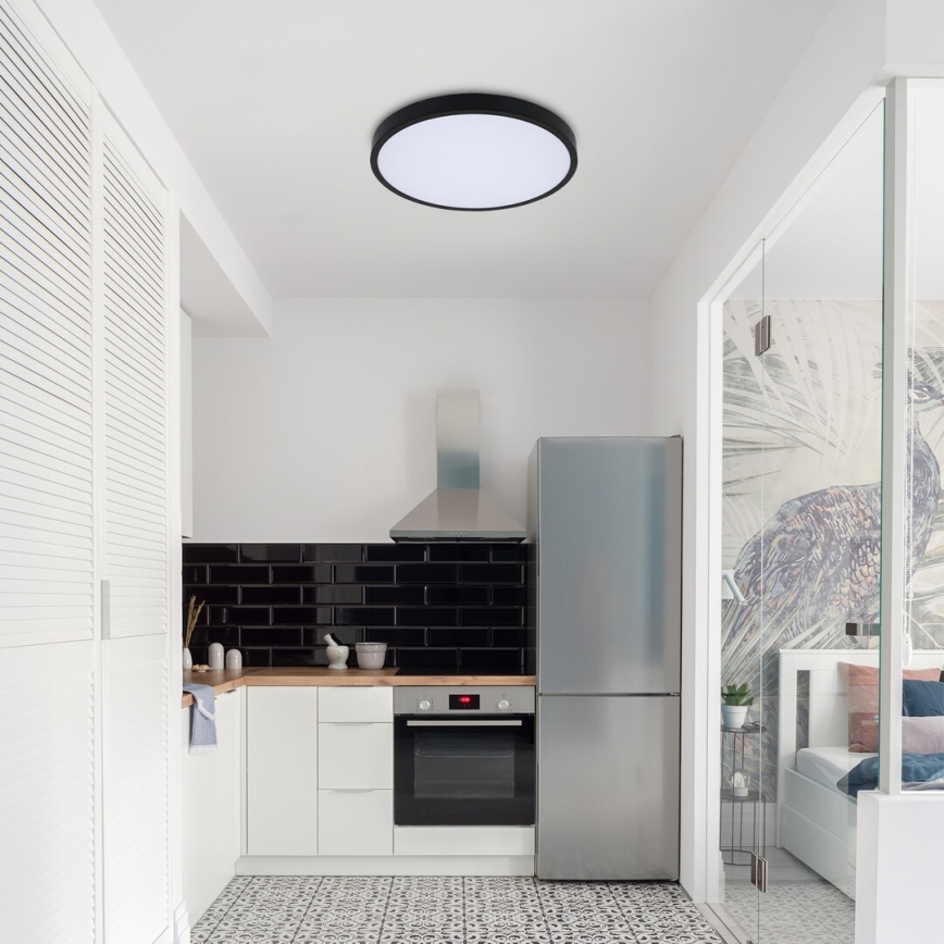 Rabalux - LED RGB dimmbares Badezimmer-Deckenleuchte LED/36W/230V 3000-6000K Wi-Fi Tuya IP44 Ø 42 cm schwarz