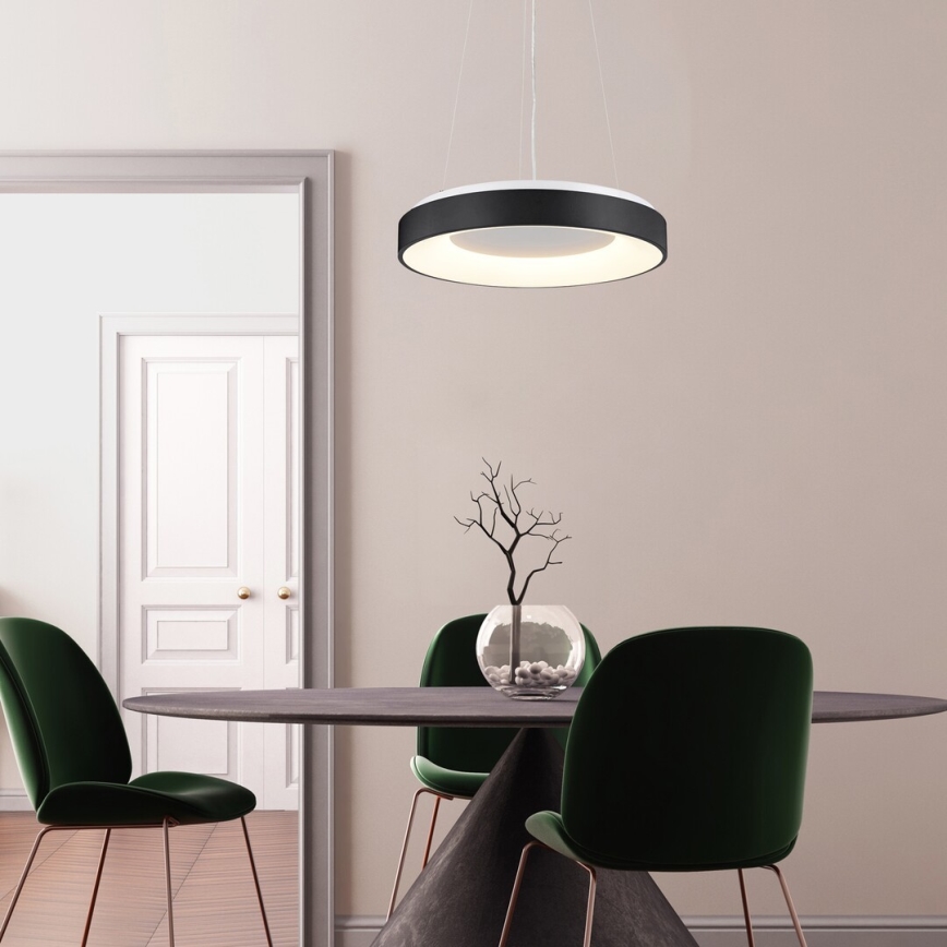 Rabalux - LED dimmbare Hängeleuchte an Kabel LED/38W/230V 3000-6500K Schwarz + Fernbedienung