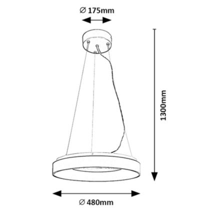 Rabalux - LED dimmbare Hängeleuchte an Kabel LED/38W/230V 3000-6500K Weiß + Fernbedienung