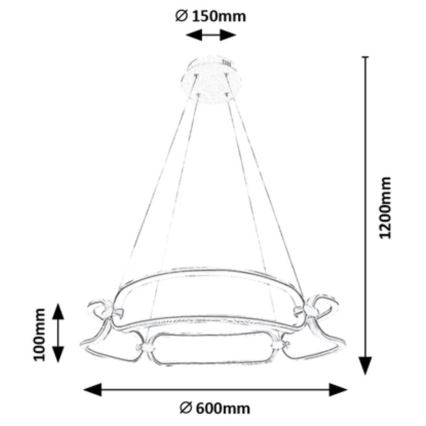Rabalux - LED Hängeleuchte an Seil LED/67W/230V 4000K