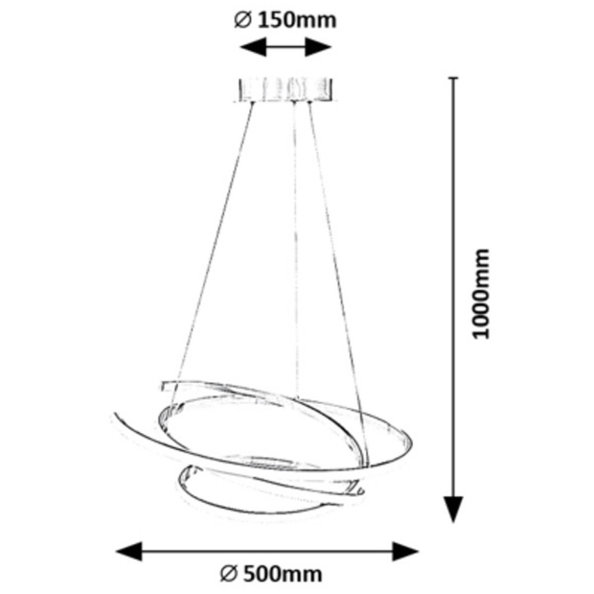 Rabalux - LED Hängeleuchte an Seil LED/42W/230V 4000K