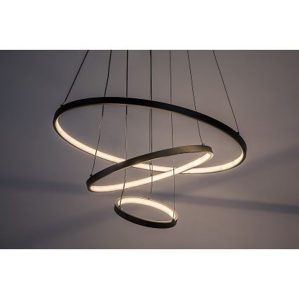 Rabalux - Dimmbare LED-Hängeleuchte an Stahlseil LED/90W/230V 3000-6500K + Fernbedienung