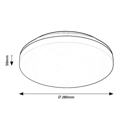 Rabalux - LED Badezimmer-Deckenleuchte LED/24W/230V IP54 Ø 28 cm