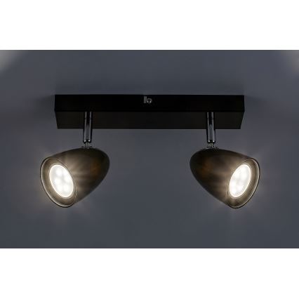 Rabalux - Strahler 2xGU10/5W/230V schwarz