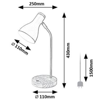 Rabalux - Tischlampe 1xE14/25W/230V Gummibaum