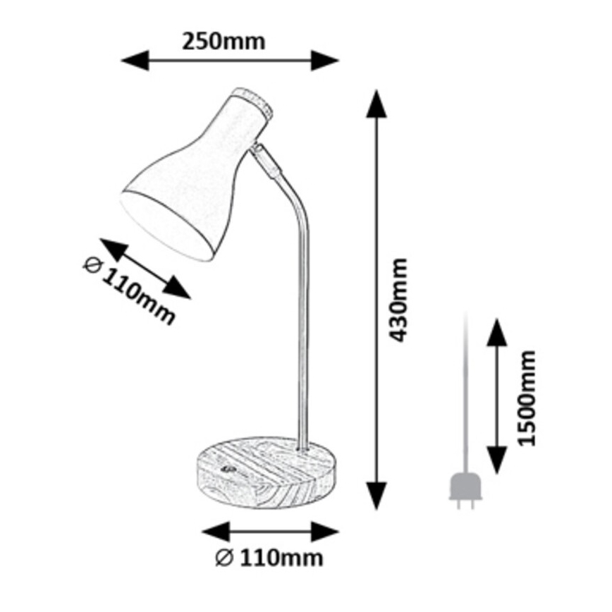 Rabalux - Tischlampe 1xE14/25W/230V Gummibaum