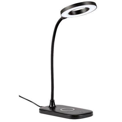 Rabalux - LED dimmbare Touch-Tischlampe mit kabelloser Ladefunktion LED/5W/5V 2700-6000K schwarz