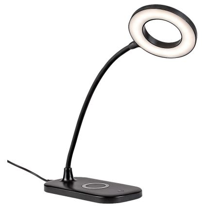 Rabalux - LED dimmbare Touch-Tischlampe mit kabelloser Ladefunktion LED/5W/5V 2700-6000K schwarz