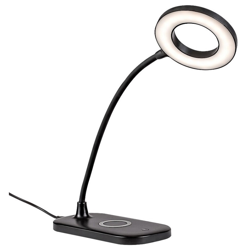 Rabalux - LED dimmbare Touch-Tischlampe mit kabelloser Ladefunktion LED/5W/5V 2700-6000K schwarz