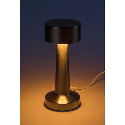 Rabalux - Aufladbare LED-Tischleuchte mit Touch-Steuerung LED/2,7W/5V 1200mAh 3000/4000/6000K golden