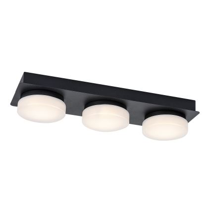 Rabalux - LED Deckenleuchte für Badezimmer 3xLED/6W/230V IP44 Schwarz