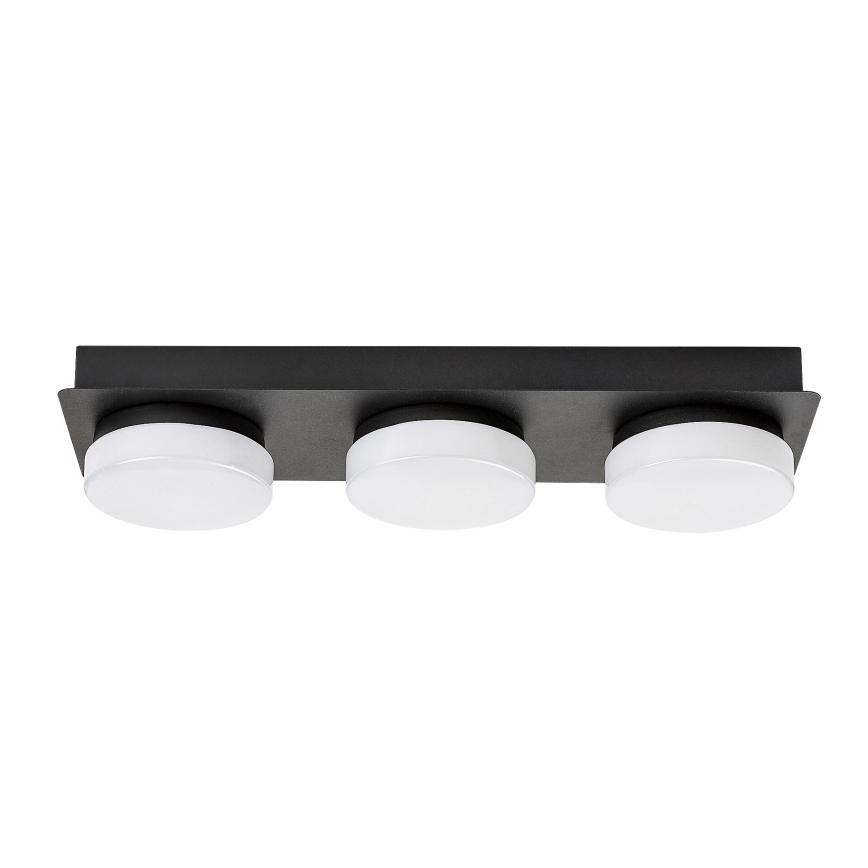 Rabalux - LED Deckenleuchte für Badezimmer 3xLED/6W/230V IP44 Schwarz
