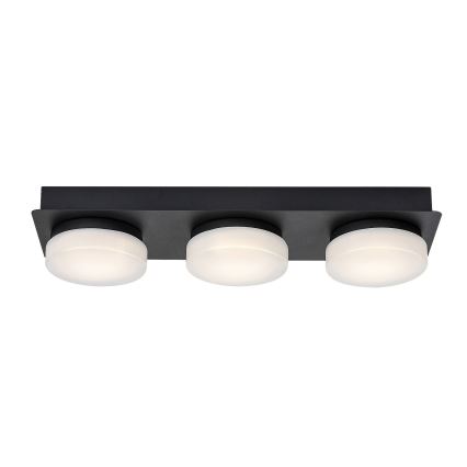Rabalux - LED Deckenleuchte für Badezimmer 3xLED/6W/230V IP44 Schwarz