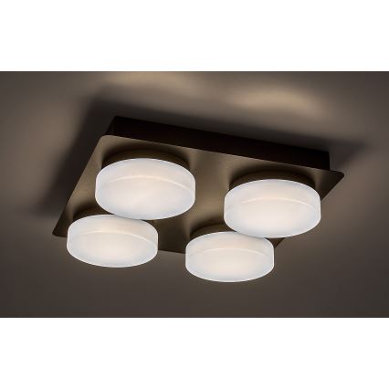 Rabalux - LED Deckenleuchte für Badezimmer 4xLED/5,2W/230V IP44 Schwarz