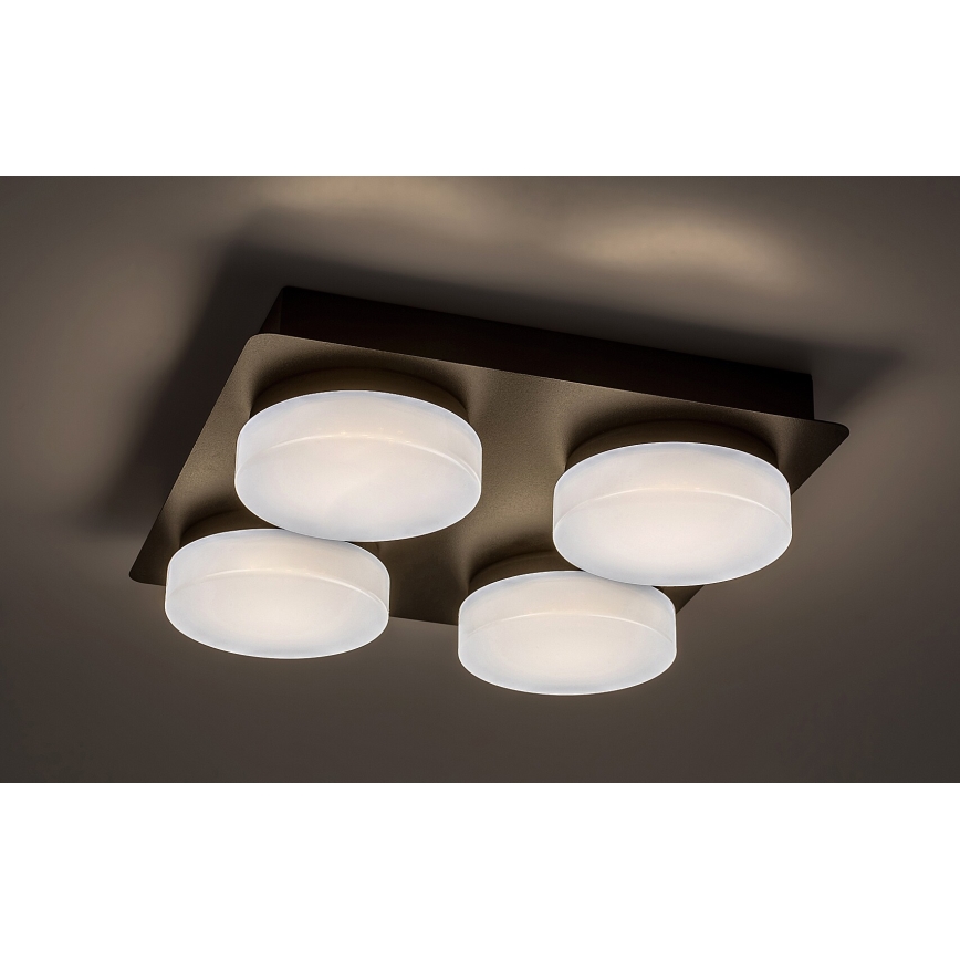 Rabalux - LED Deckenleuchte für Badezimmer 4xLED/5,2W/230V IP44 Schwarz