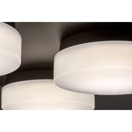 Rabalux - LED Deckenleuchte für Badezimmer 4xLED/5,2W/230V IP44 Schwarz