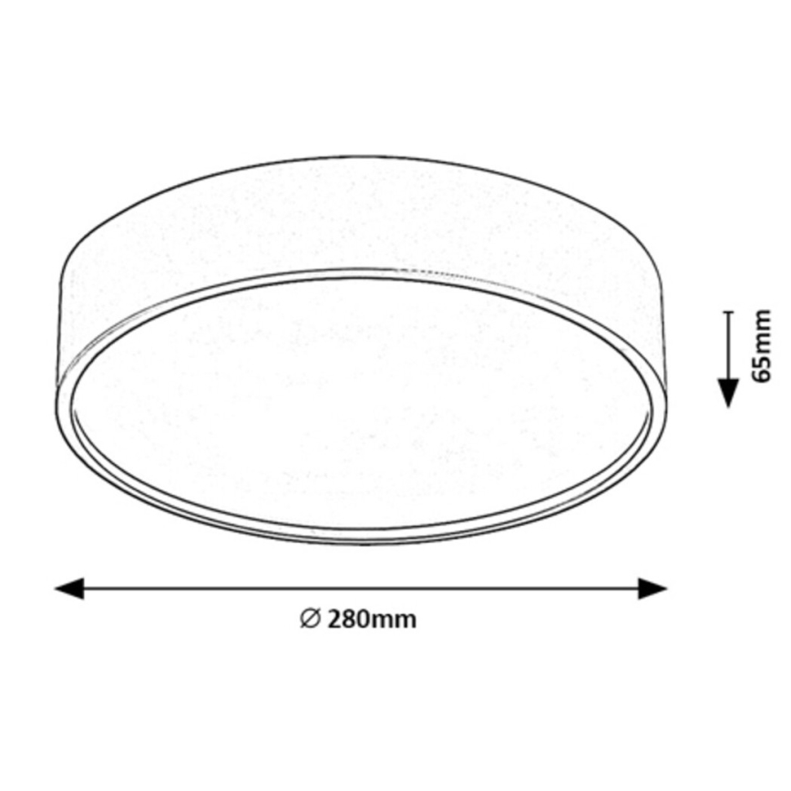 Rabalux - LED Deckenleuchte LED/18W/230V IP44 4000K Silber Ø 28 cm