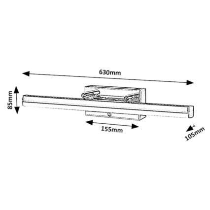 Rabalux - LED dimmbares Touch-Spiegelleuchte LED/20W/230V IP44 3000/4000/6000K 63 cm