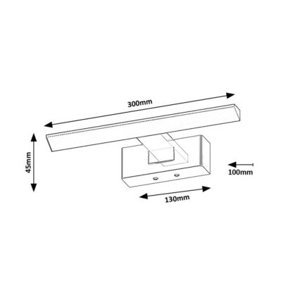 Rabalux - LED-Badspiegelleuchte LED/6W/230V IP44 30 cm, glänzender Chrom