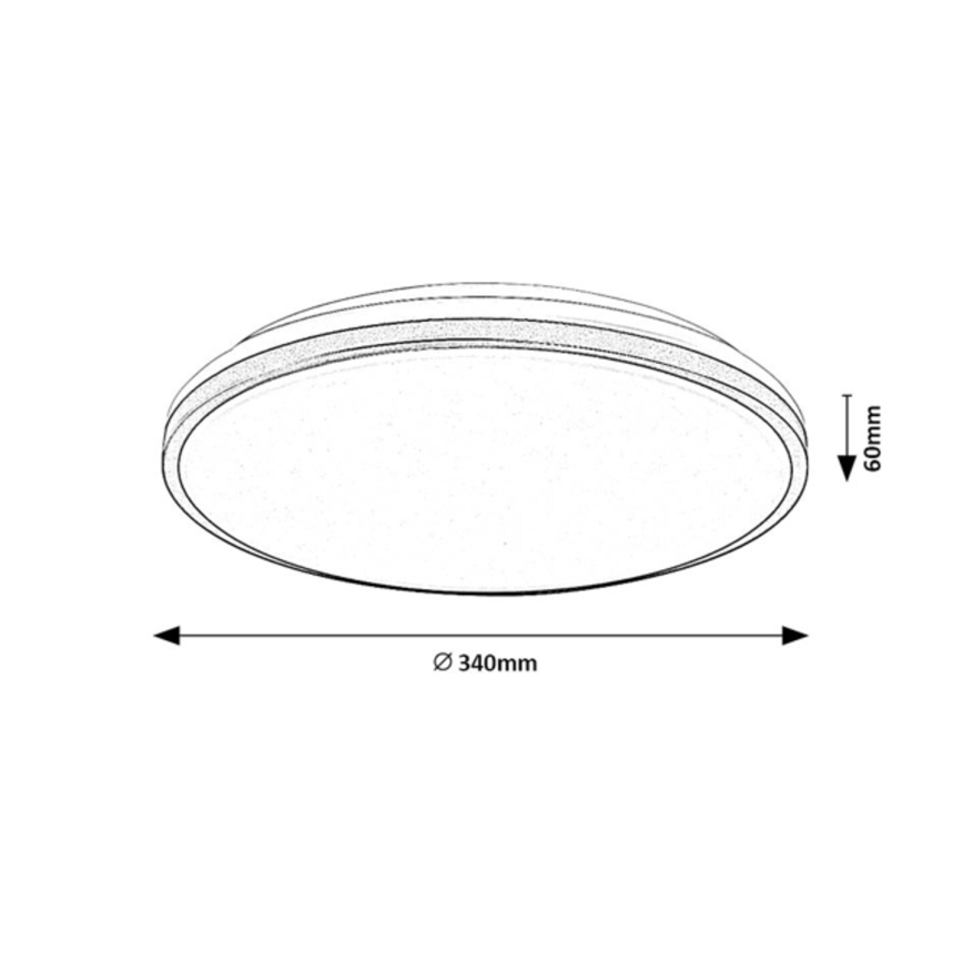 Rabalux - LED-Badezimmer-Deckenleuchte LED/18W/230V IP44 Ø 34 cm