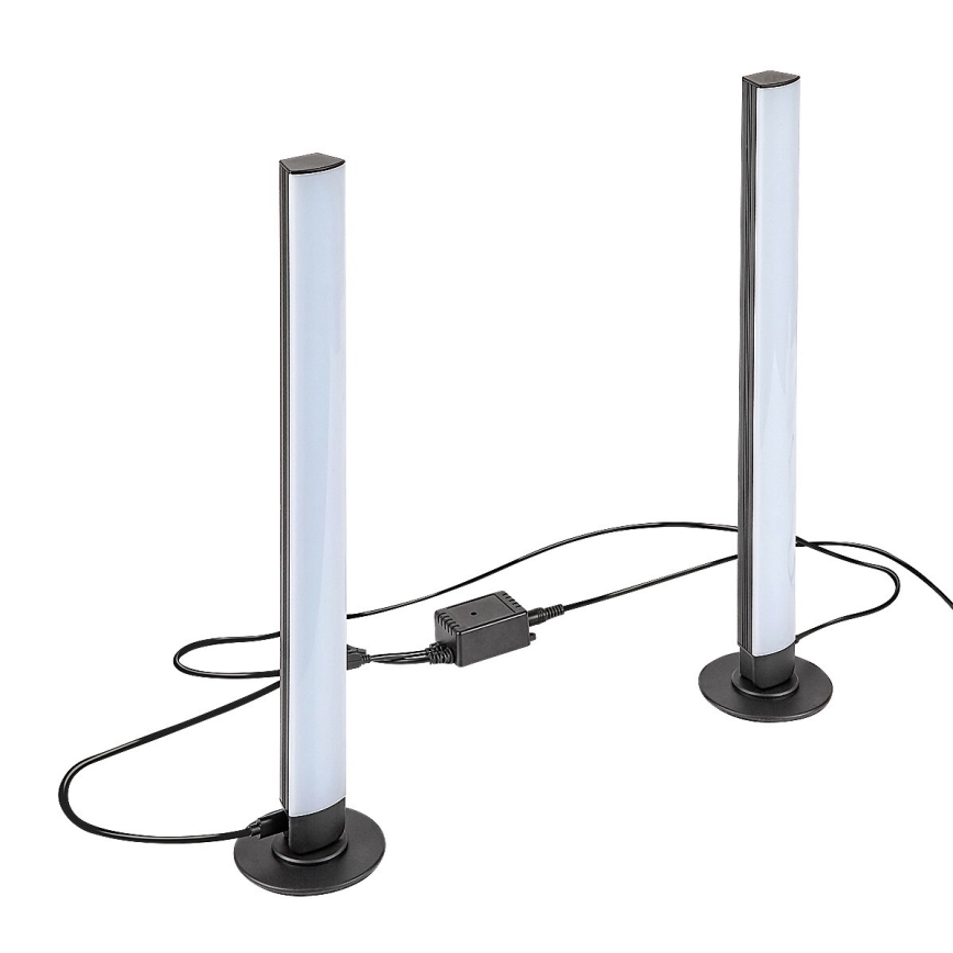 Rabalux - SET 2x dimmbare LED RGB Tischlampe PACO LED/5W/5V + Fernbedienung