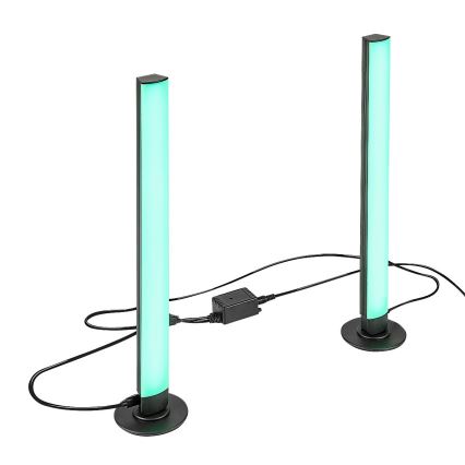 Rabalux - SET 2x dimmbare LED RGB Tischlampe PACO LED/5W/5V + Fernbedienung