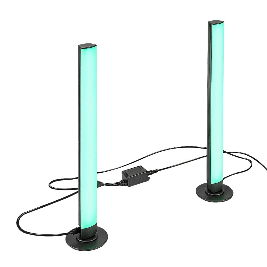 Rabalux - SET 2x dimmbare LED RGB Tischlampe PACO LED/5W/5V + Fernbedienung