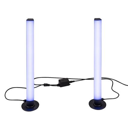 Rabalux - SET 2x dimmbare LED RGB Tischlampe PACO LED/5W/5V + Fernbedienung