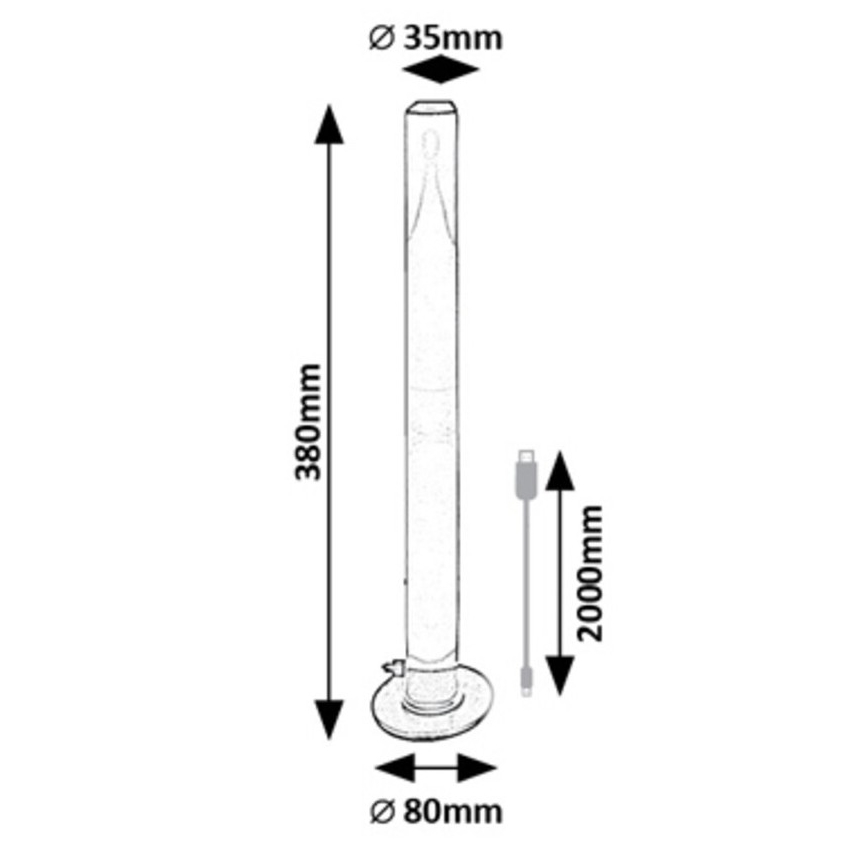 Rabalux - SET 2x dimmbare LED RGB Tischlampe PACO LED/5W/5V + Fernbedienung