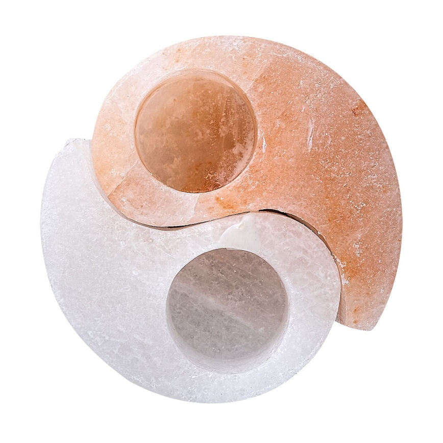 Rabalux - Salzlampe - Kerzenhalter orange/weiß