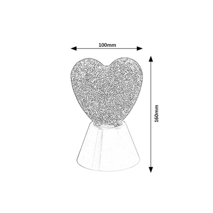 Rabalux - LED RGB Dekorative Herzlampe LED/0,8W/3xAA
