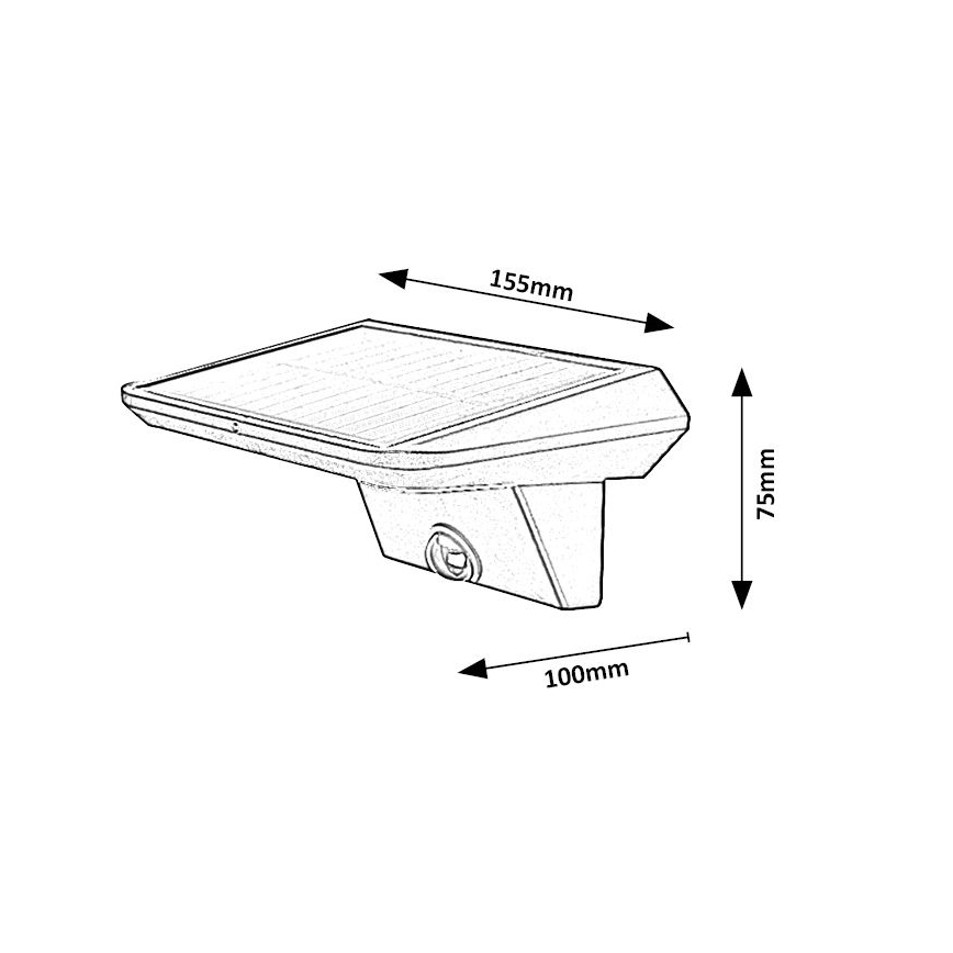 Rabalux - LED-Solarleuchte mit Sensor LED/10W/3,7V IP44 1200 mAh