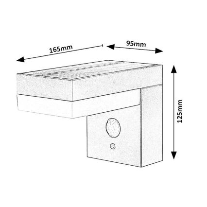 Rabalux - LED-Solarleuchte mit Sensor LED/6W/3,7V IP44 2200 mAh