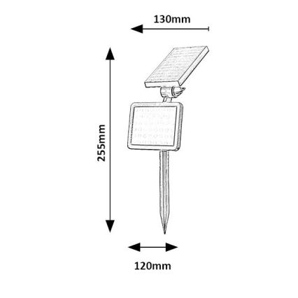 Rabalux - LED-Solarstrahler mit Sensor LED/9,6W/3,7V IP44