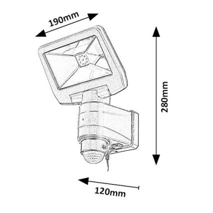 Rabalux - LED-Solarstrahler mit Sensor LED/5W/3,7V IP44 2500 mAh