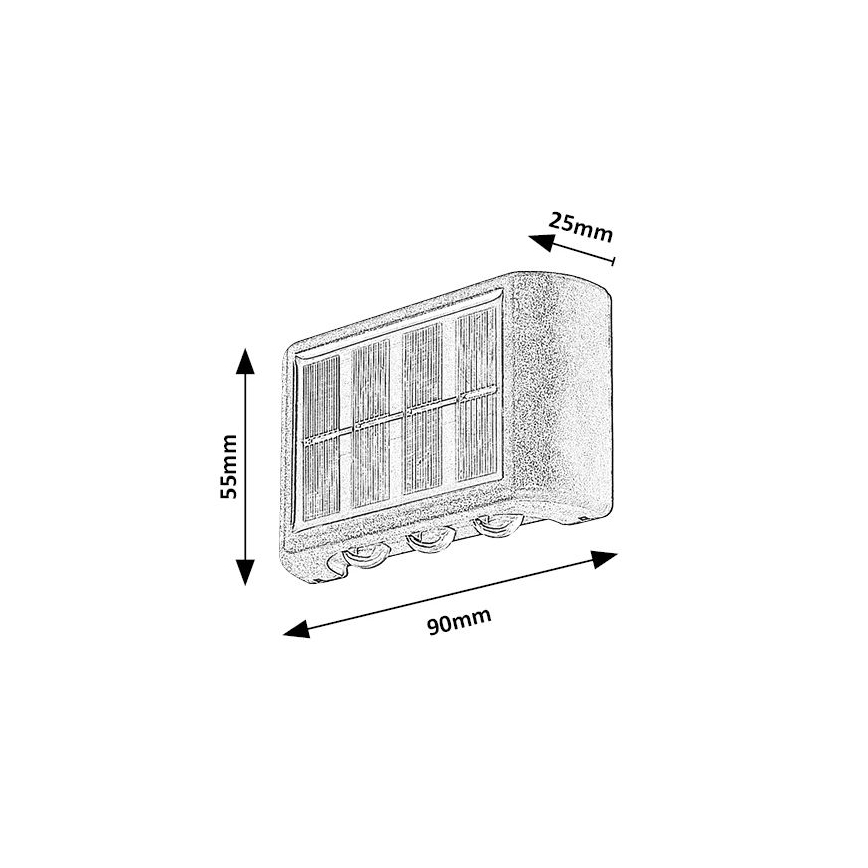 Rabalux 77024 - LED-Solarwandleuchte LED/1,2W/1,2V IP44 600 mAh