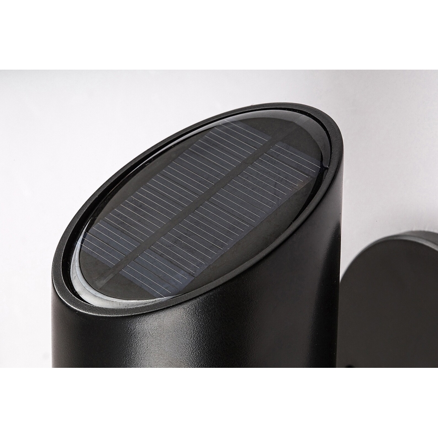 Rabalux - LED RGB Solar-Wandleuchte mit Sensor LED/1W/3,7V IP44 Schwarz 1200 mAh