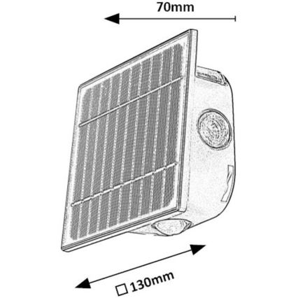 Rabalux - Dimmbare LED-Solarwandleuchte LED/0,5W/3,7V 3000K/6000K IP54
