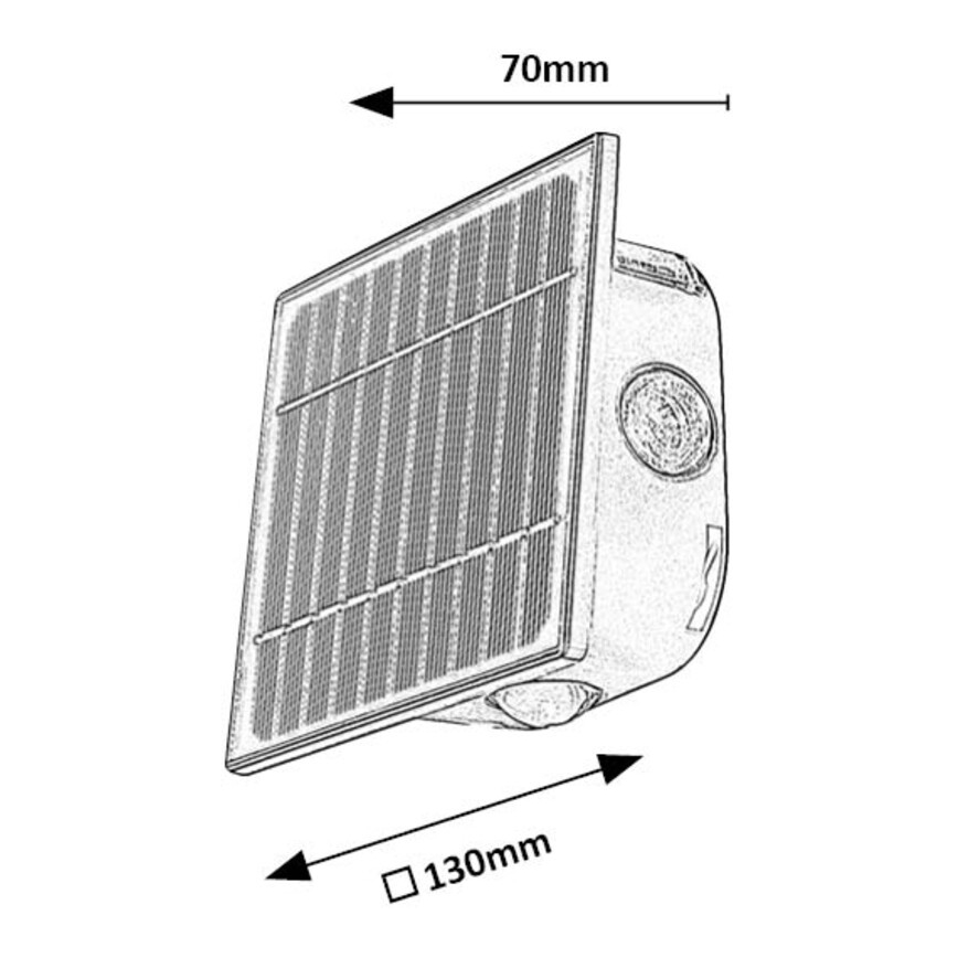 Rabalux - Dimmbare LED-Solarwandleuchte LED/0,5W/3,7V 3000K/6000K IP54