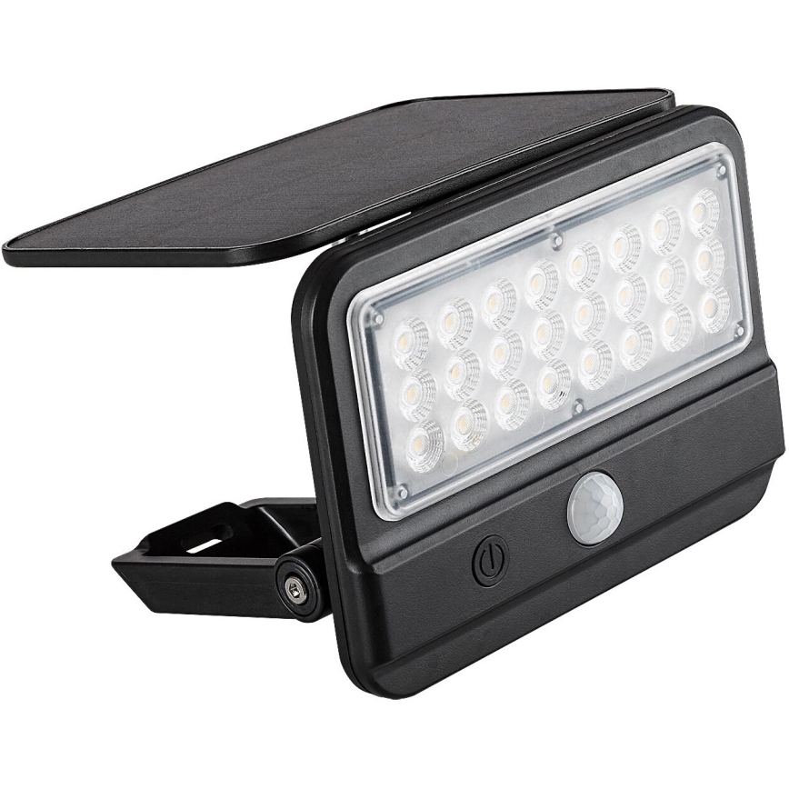 Rabalux - LED Solar-Wandleuchte mit Sensor LED/7W/3,7V IP54 Schwarz 3000 mAh