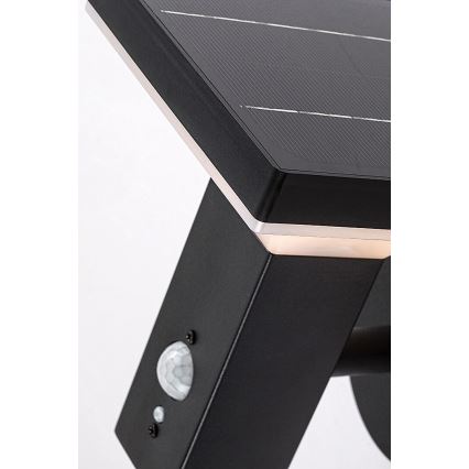 Rabalux - LED Solar-Wandleuchte mit Sensor LED/4W/230V IP44 Schwarz 2200 mAh