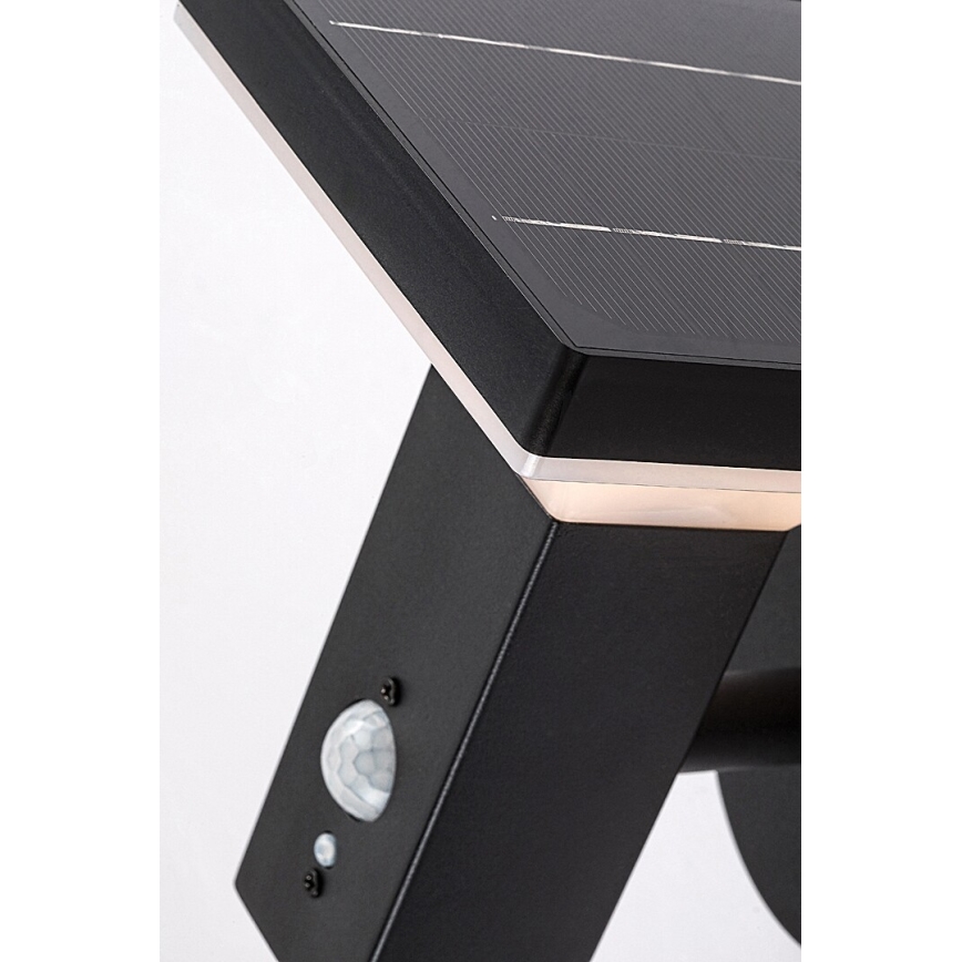 Rabalux - LED Solar-Wandleuchte mit Sensor LED/4W/230V IP44 Schwarz 2200 mAh
